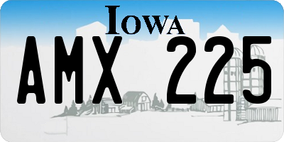 IA license plate AMX225