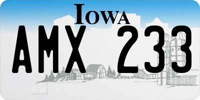 IA license plate AMX233