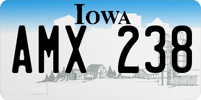 IA license plate AMX238