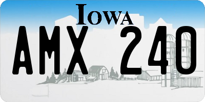 IA license plate AMX240