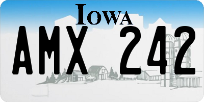 IA license plate AMX242