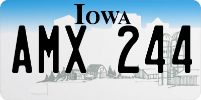 IA license plate AMX244