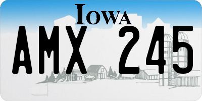 IA license plate AMX245