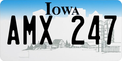 IA license plate AMX247