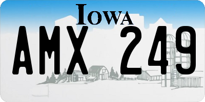 IA license plate AMX249