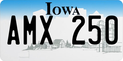 IA license plate AMX250