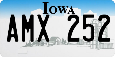IA license plate AMX252