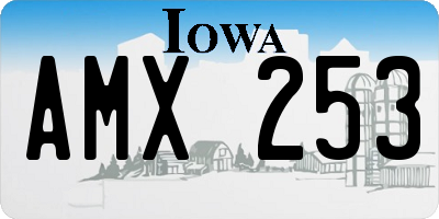IA license plate AMX253