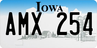IA license plate AMX254