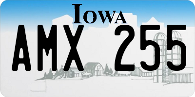 IA license plate AMX255