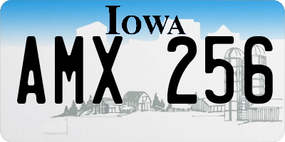 IA license plate AMX256