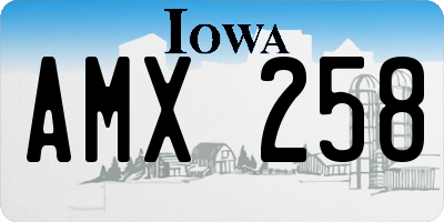 IA license plate AMX258