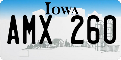 IA license plate AMX260