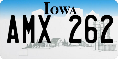IA license plate AMX262