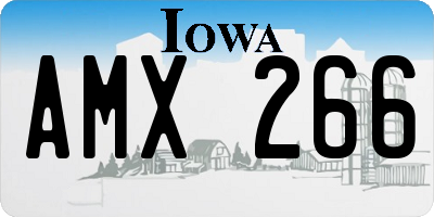 IA license plate AMX266