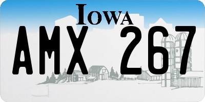 IA license plate AMX267