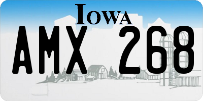 IA license plate AMX268