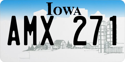 IA license plate AMX271