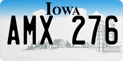 IA license plate AMX276