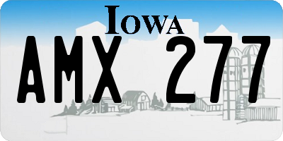 IA license plate AMX277