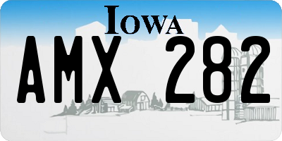 IA license plate AMX282