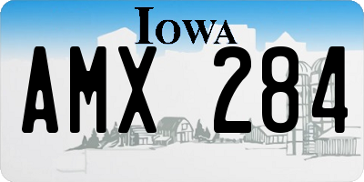 IA license plate AMX284