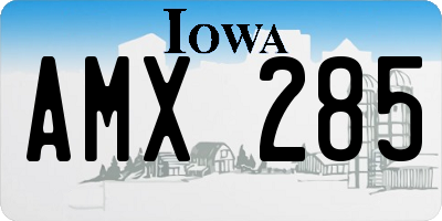 IA license plate AMX285