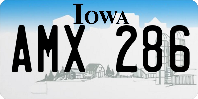 IA license plate AMX286