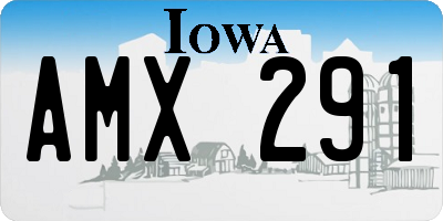 IA license plate AMX291