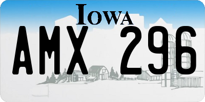 IA license plate AMX296