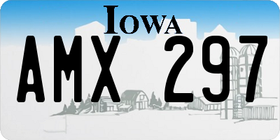 IA license plate AMX297