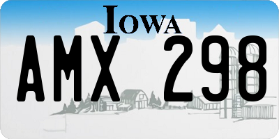 IA license plate AMX298