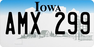 IA license plate AMX299