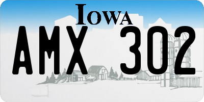 IA license plate AMX302