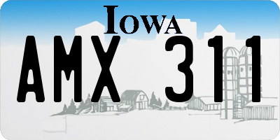 IA license plate AMX311