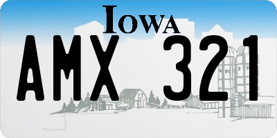 IA license plate AMX321
