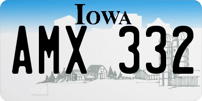IA license plate AMX332