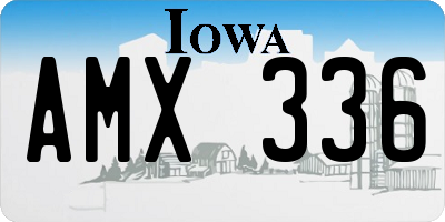IA license plate AMX336
