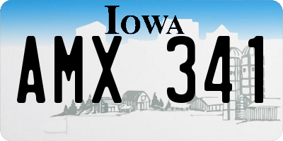 IA license plate AMX341