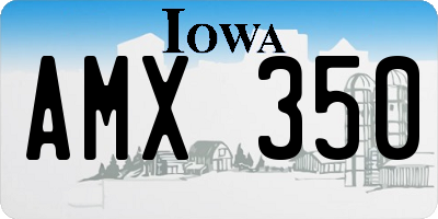 IA license plate AMX350