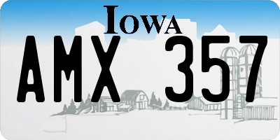 IA license plate AMX357