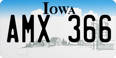 IA license plate AMX366