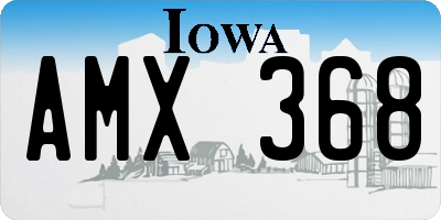 IA license plate AMX368