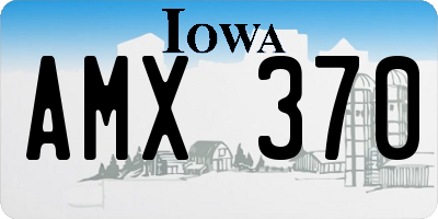 IA license plate AMX370