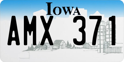 IA license plate AMX371