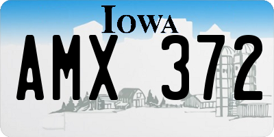 IA license plate AMX372