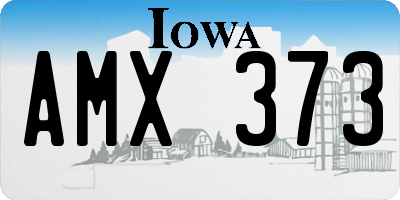 IA license plate AMX373