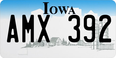 IA license plate AMX392