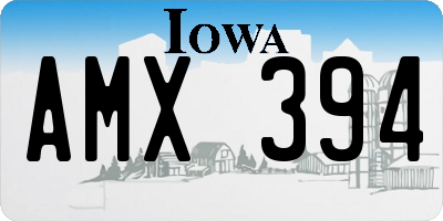 IA license plate AMX394