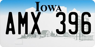 IA license plate AMX396